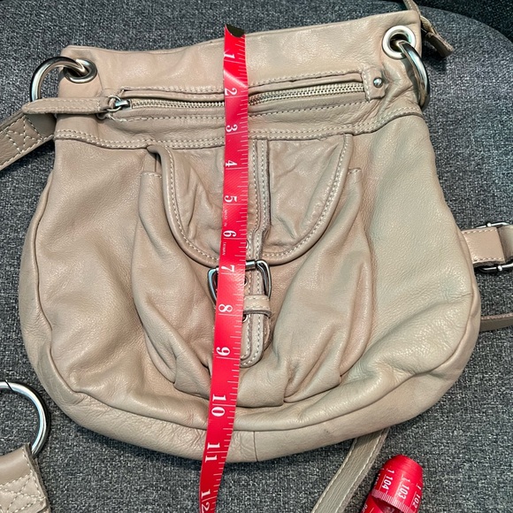 Tano brand crossbody taupe leather purse. - Picture 7 of 7